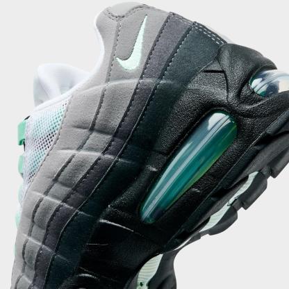 Women's Nike Air Max 95 Big Bubble Casual Shoes - Black/White/Medium Grey/Fresh Mint