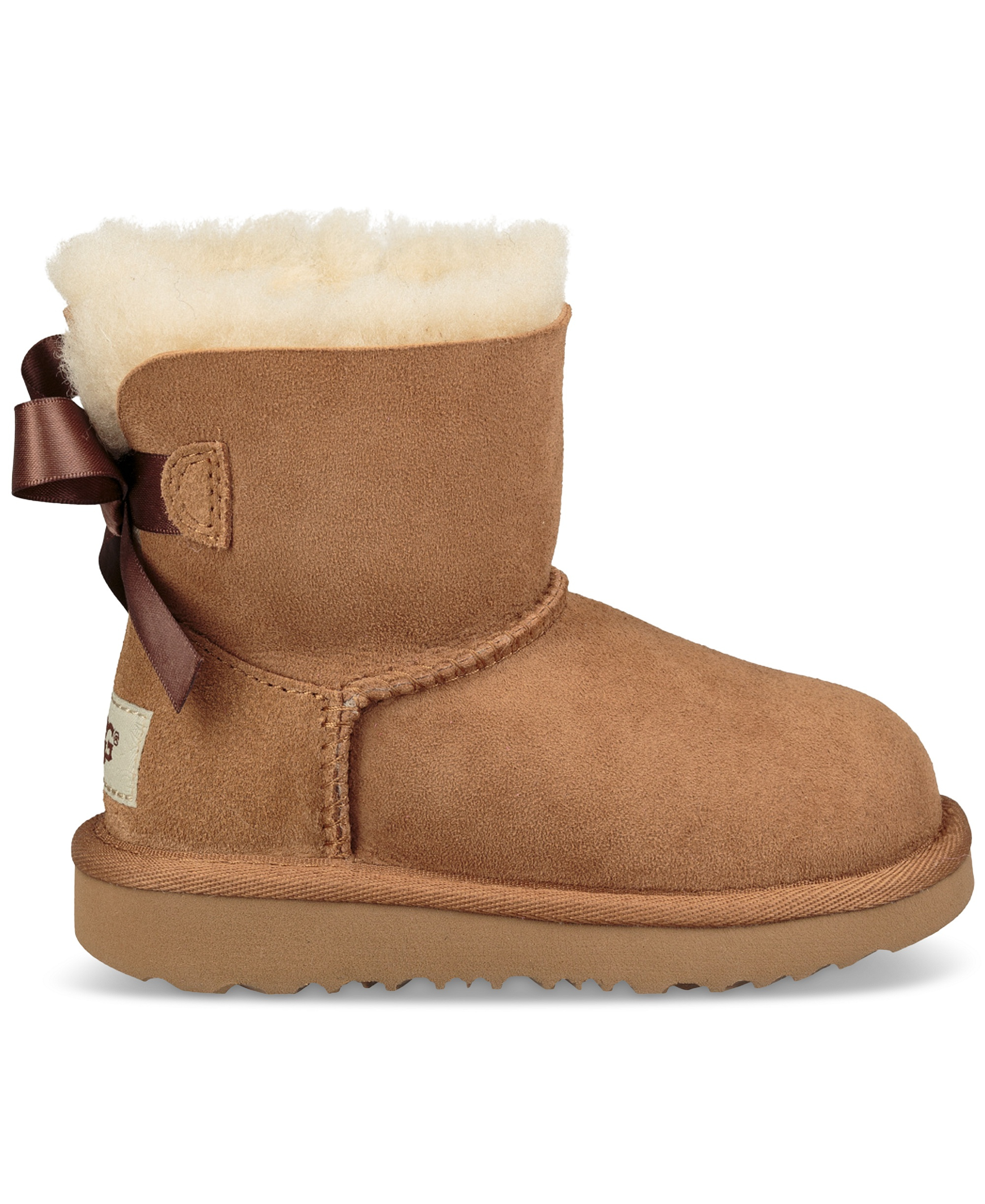 UGG® Toddler Mini Bailey Bow II Booties - Chestnut