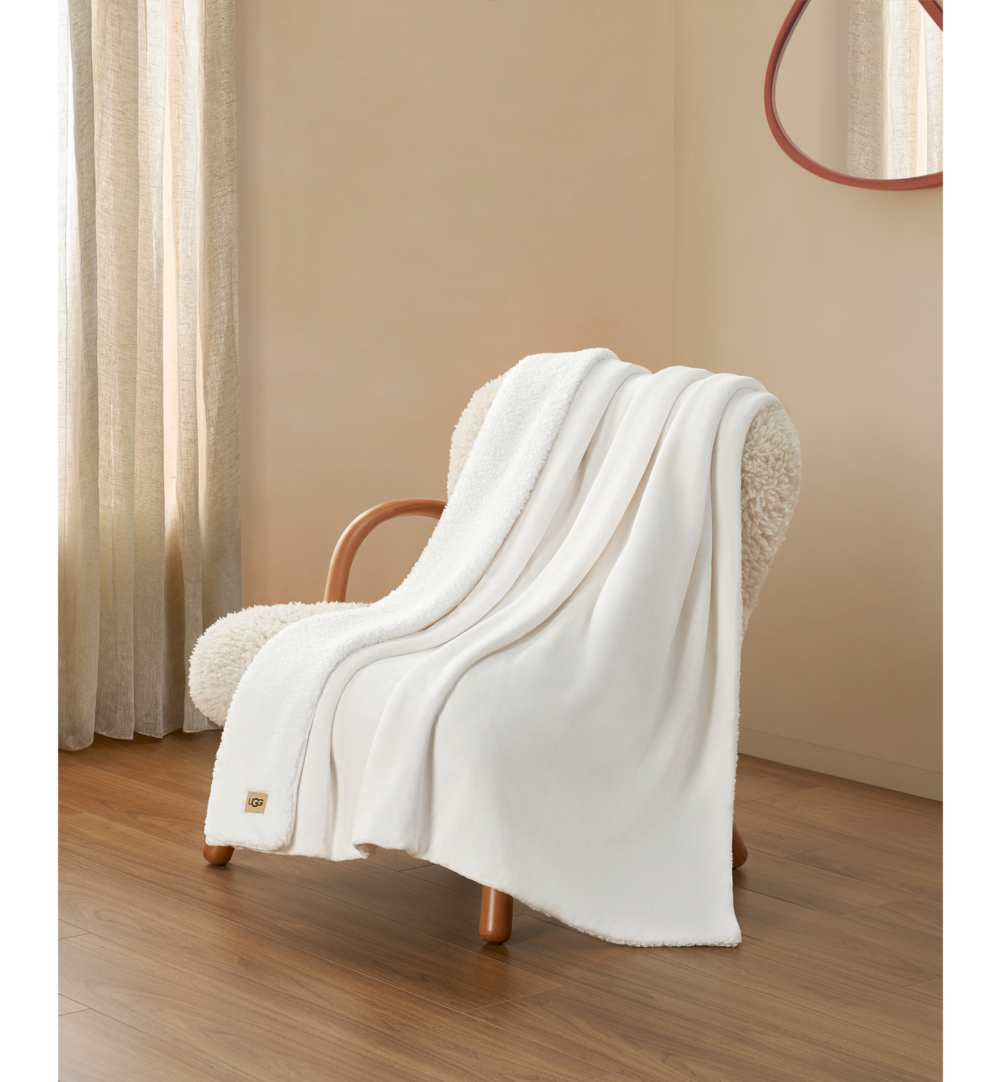 UGG® Avery Reversible Throw, 50" x 70" - Snow