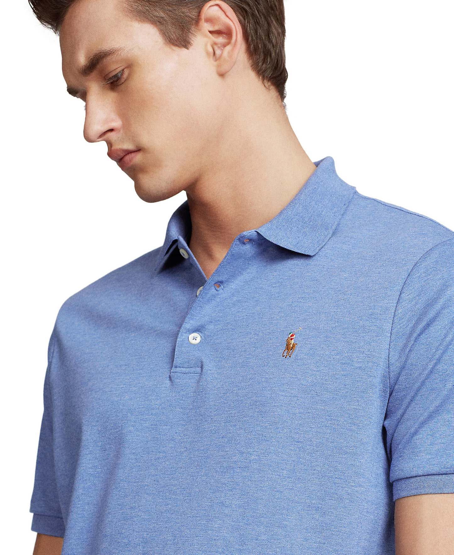 Polo Ralph Lauren Men's Classic-Fit Soft Cotton Polo Shirt - Faded Royal Heather