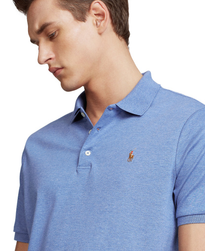 Polo Ralph Lauren Men's Classic-Fit Soft Cotton Polo Shirt - Faded Royal Heather