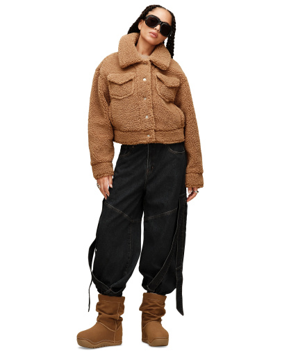 UGG Women's Frankie Collared Neck Short Trucker Jacket - Chestnut