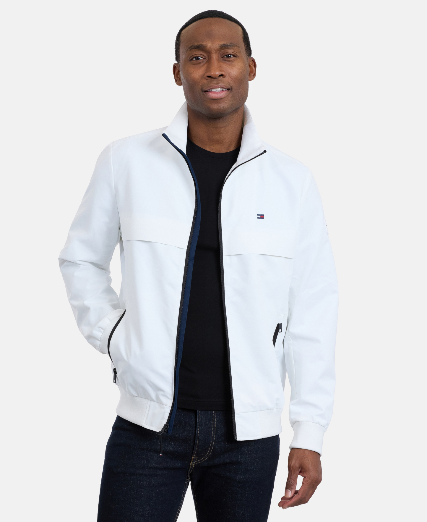 Tommy Hilfiger Men's Water Resistant Boating Regular-Fit Jacket - White