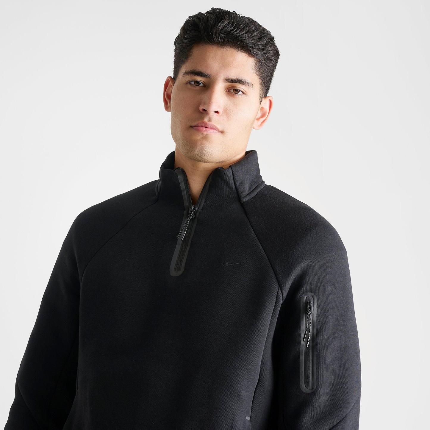 Men's Nithtke Tech Fleece Quarter-Zip Top - Black/Black