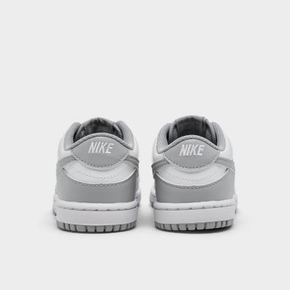 Kids' Toddler Nithtke Dunk Low Casual Shoes - Light Smoke Grey/White - Back view