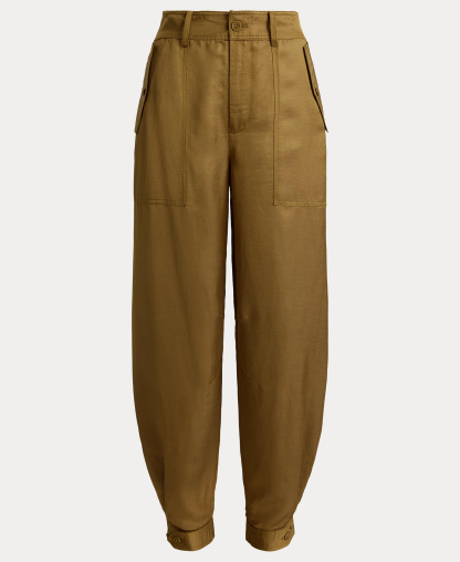Lauren Ralph Lauren Women's Shantung Barrel Cargo Pants - Tobacco Bronze