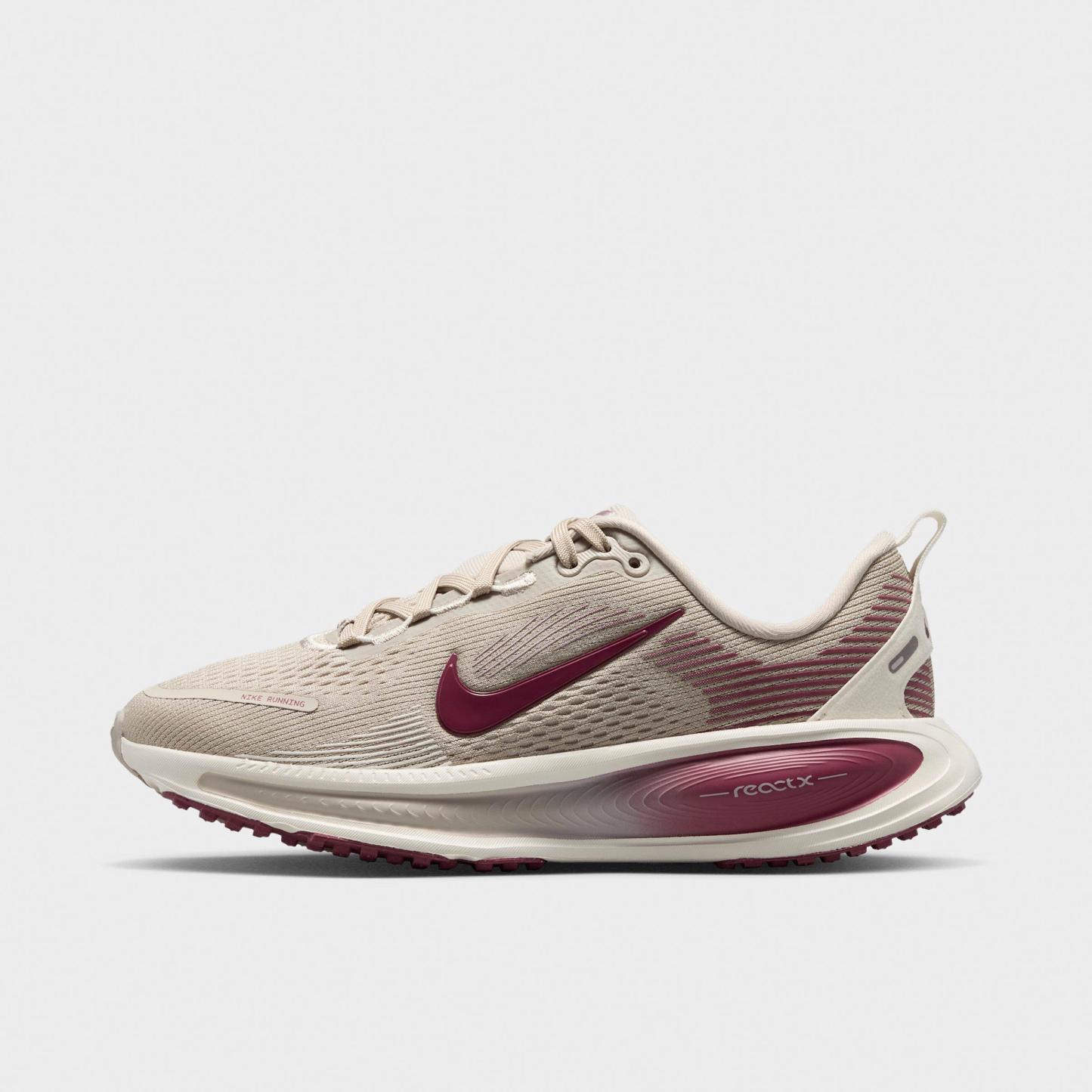 Big Kids' Nithtke Vomero 18 Running Shoes - Part 1 - Cream II/Sail/Pink Smoke - Left shoe facing left. Outside of the shoe.