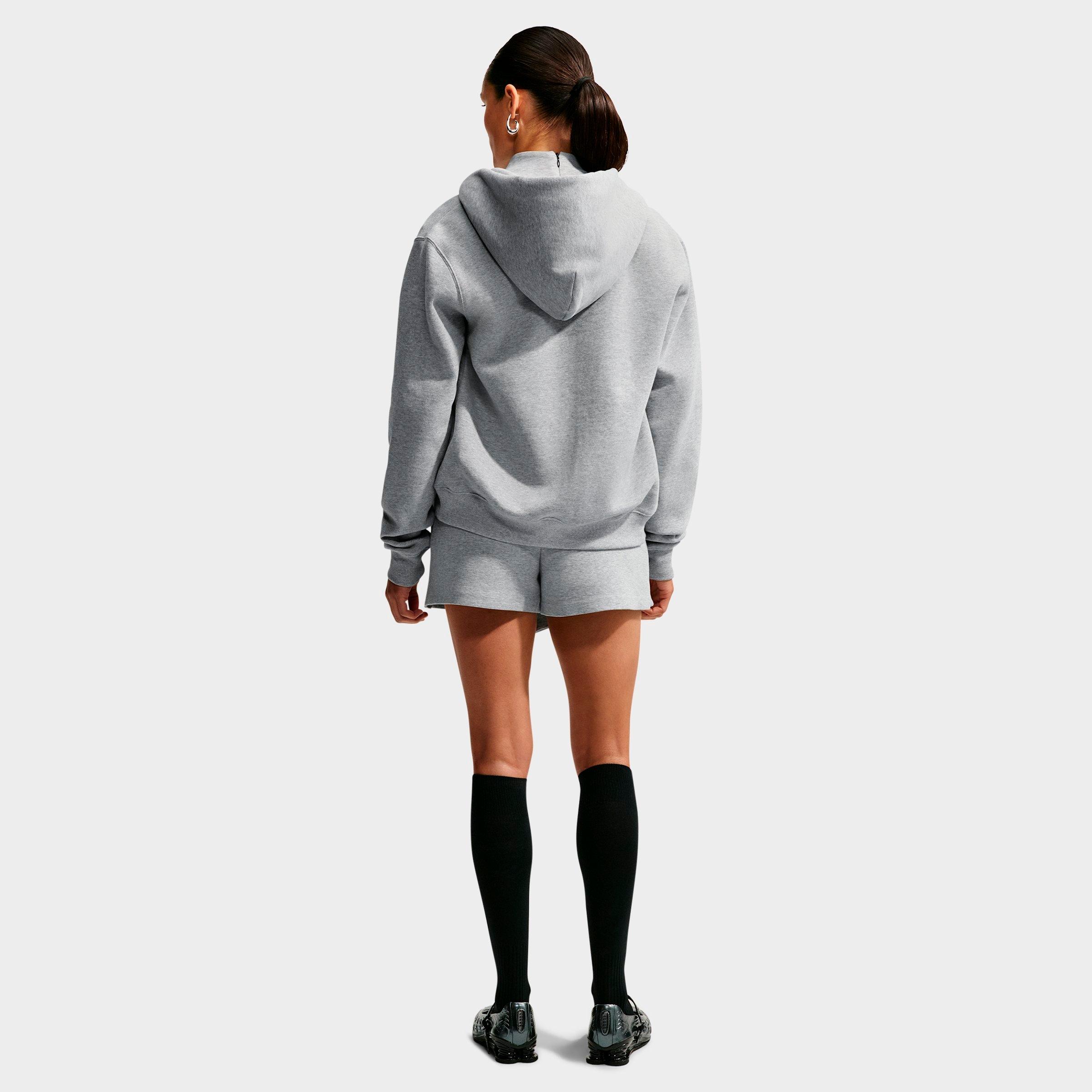Women's Nithtke Studio Fleece Medium-Weight Full-Zip Hoodie - Dark Grey Heather/Sail