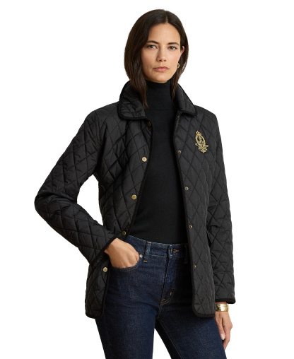 Lauren Ralph Lauren Women's Crested Quilted Jacket - Black