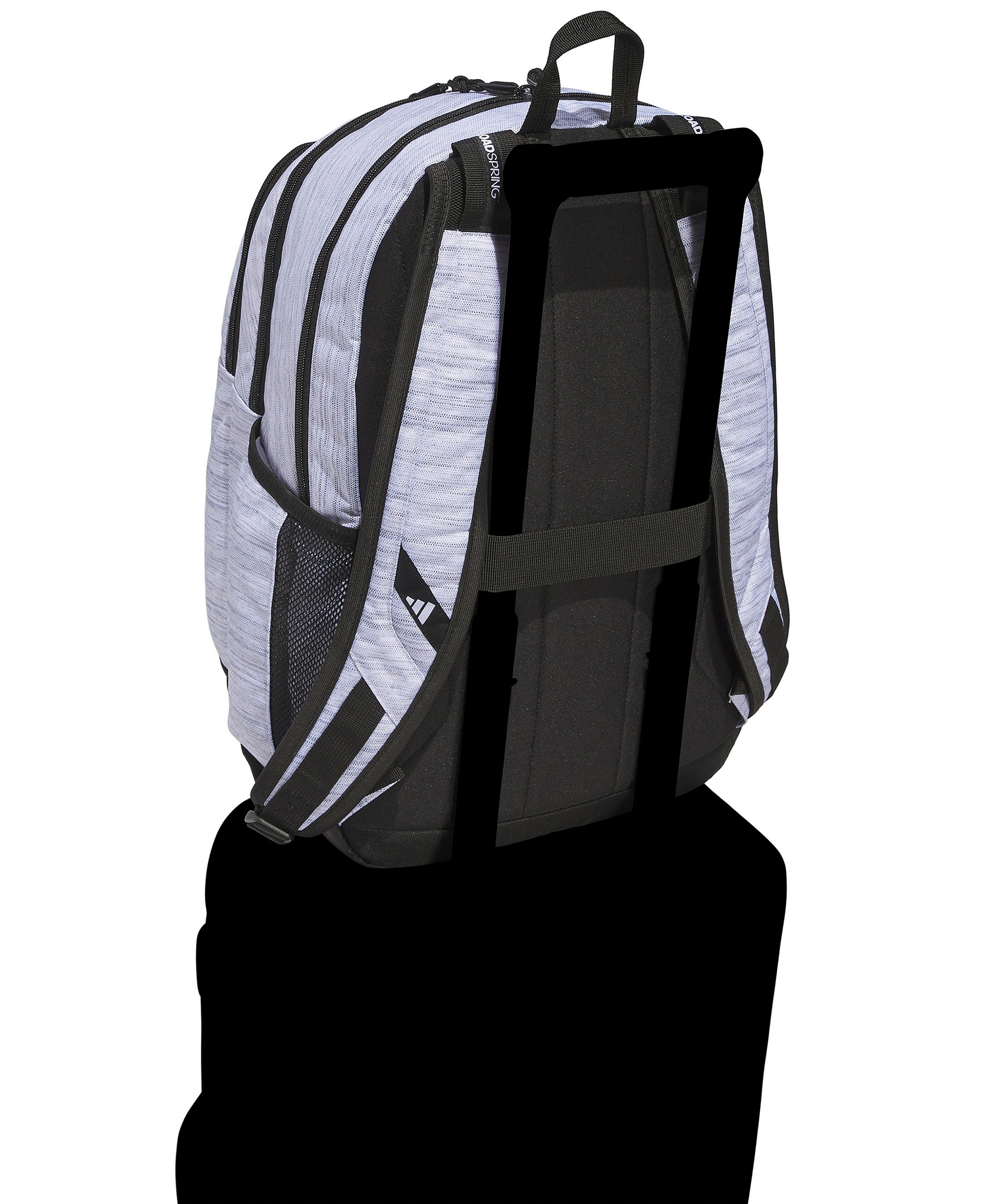 adidas Men's Multi-Compartment Design Backpack Messenger - Two Tone White/Black