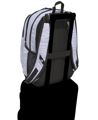 adidas Men's Multi-Compartment Design Backpack Messenger - Two Tone White/Black