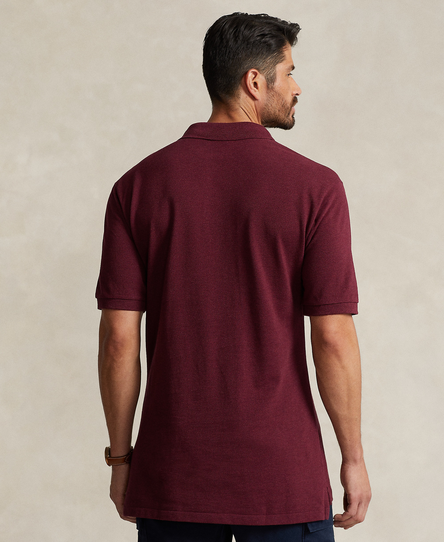 Polo Ralph Lauren Men's Big & Tall Cotton Short-Sleeve Polo Shirt - Spring Wine Heather