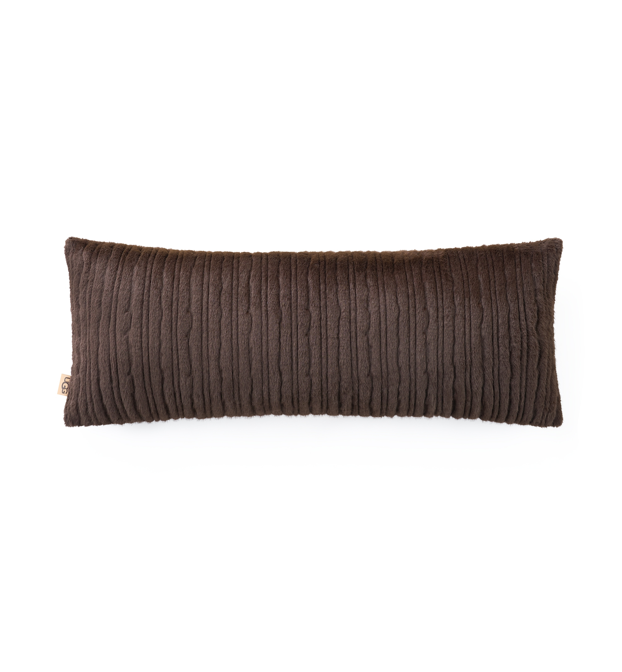 UGG® Jennis Faux Fur Pillow, 36" x 14" - Burnt Cedar Tipped