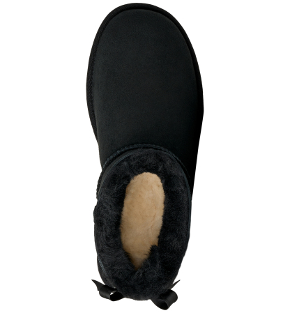 UGG® Women's Ultra Mini Bailey Bow Round Toe Booties - Black