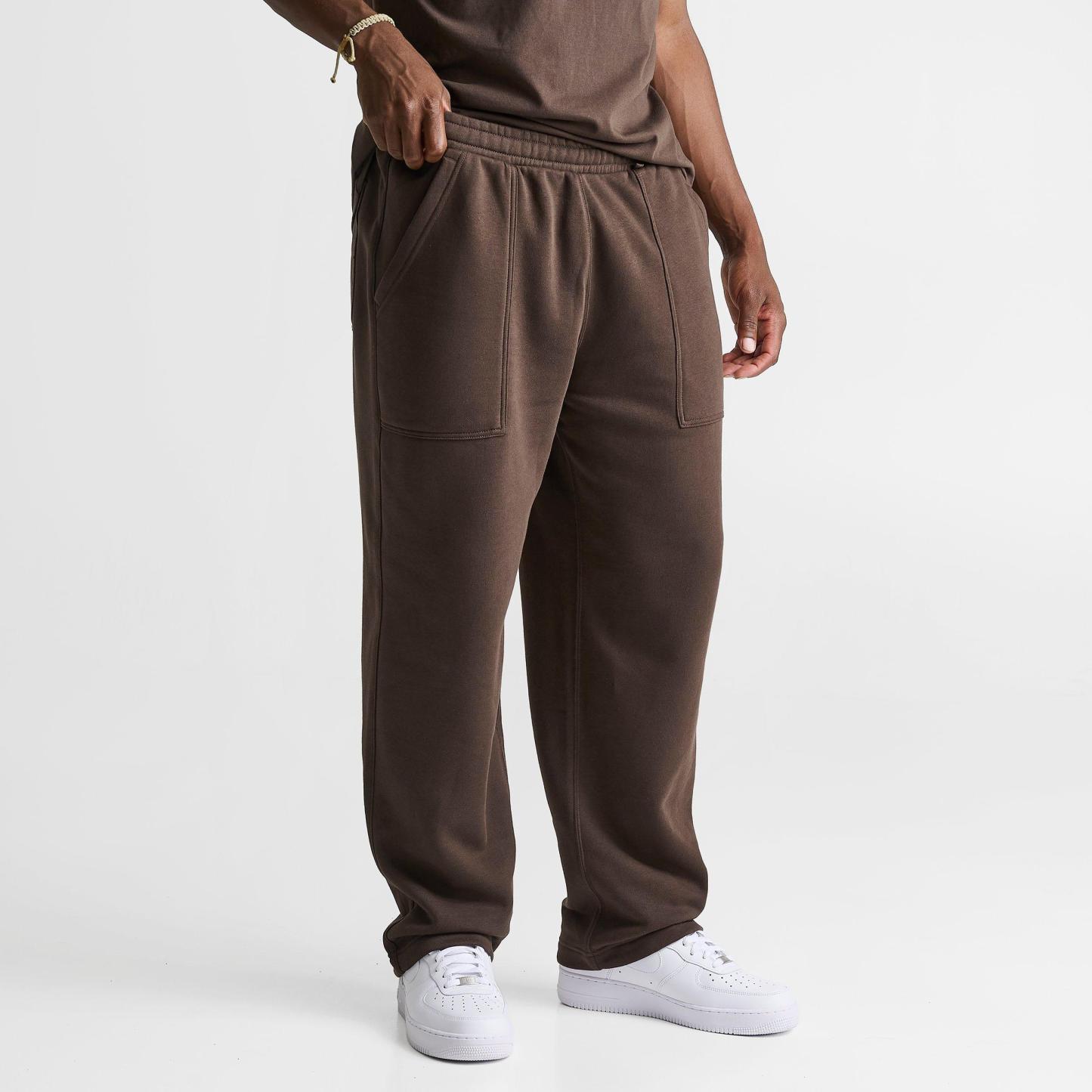 Men's Nithtke Sportswear Swoosh Box Fleece Sweatpants - Baroque Brown/Sail