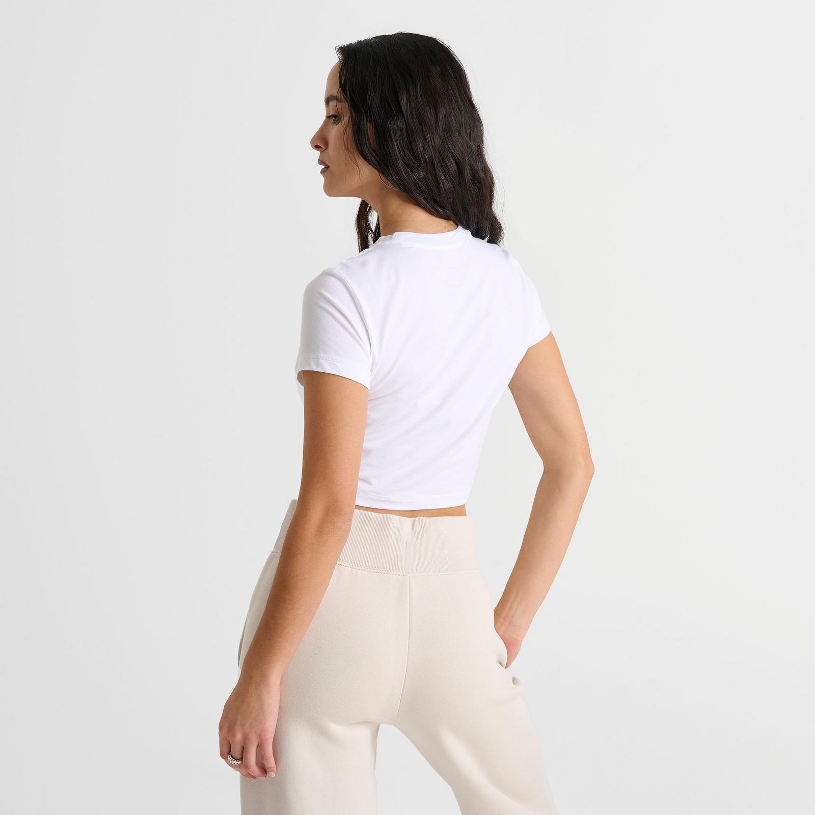 Women's Nike Sportswear Chill Knit Cropped T-Shirt - White