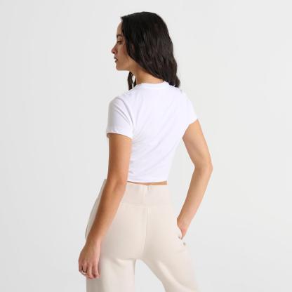 Women's Nike Sportswear Chill Knit Cropped T-Shirt - White