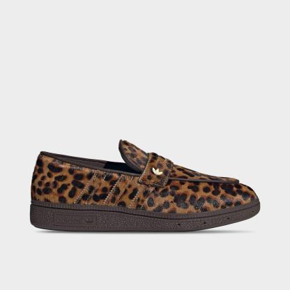Women's adidas Originals Handball Spezial Loafer Casual Shoes - Part 2 - Magic Beige/Core Black/Dark Brown - Left shoe facing left. Outside of the shoe.
