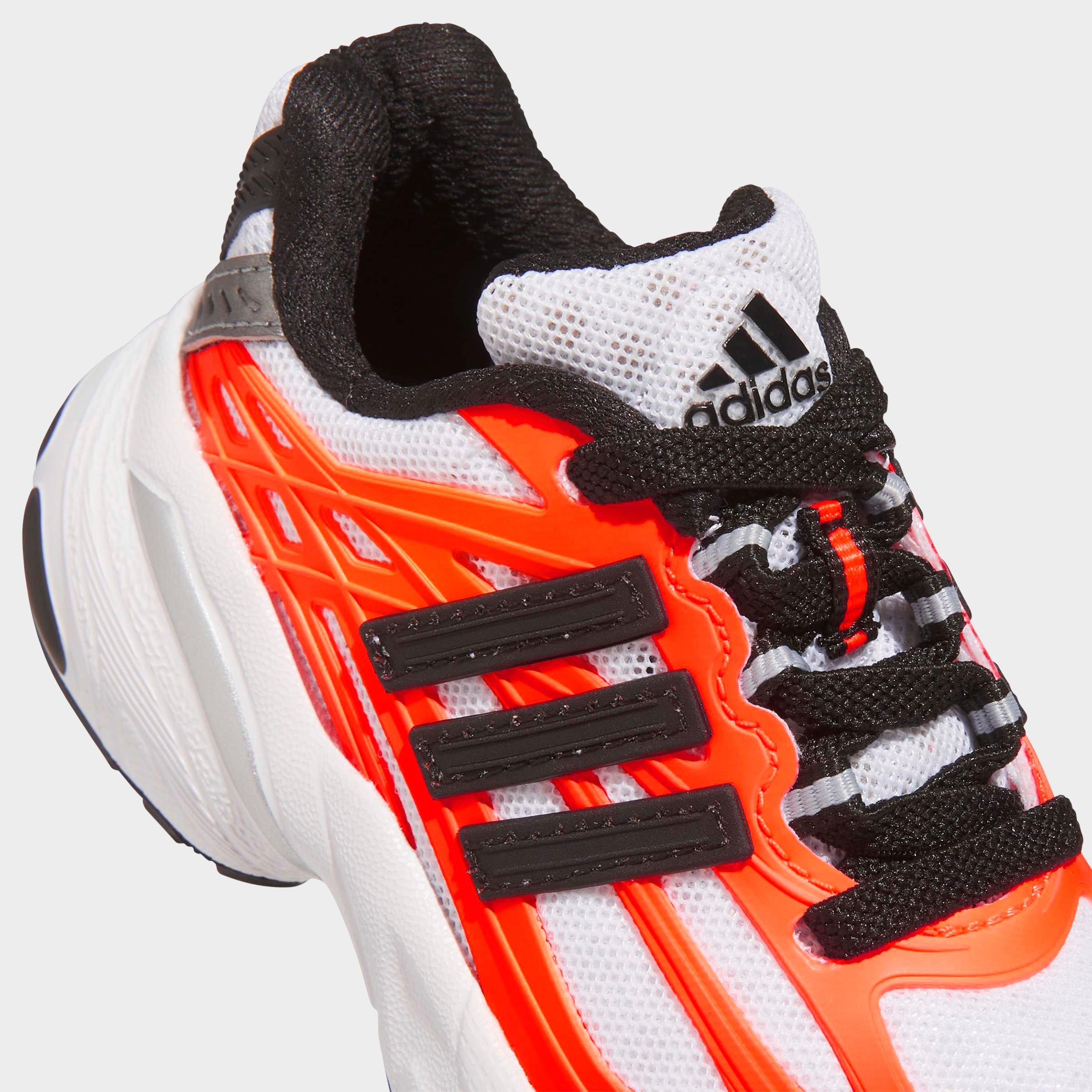 Kids' Toddler adidas Adistar XLG 2.0 Stretch Lace Casual Shoes - White/Black/Solar Orange - Detail shot