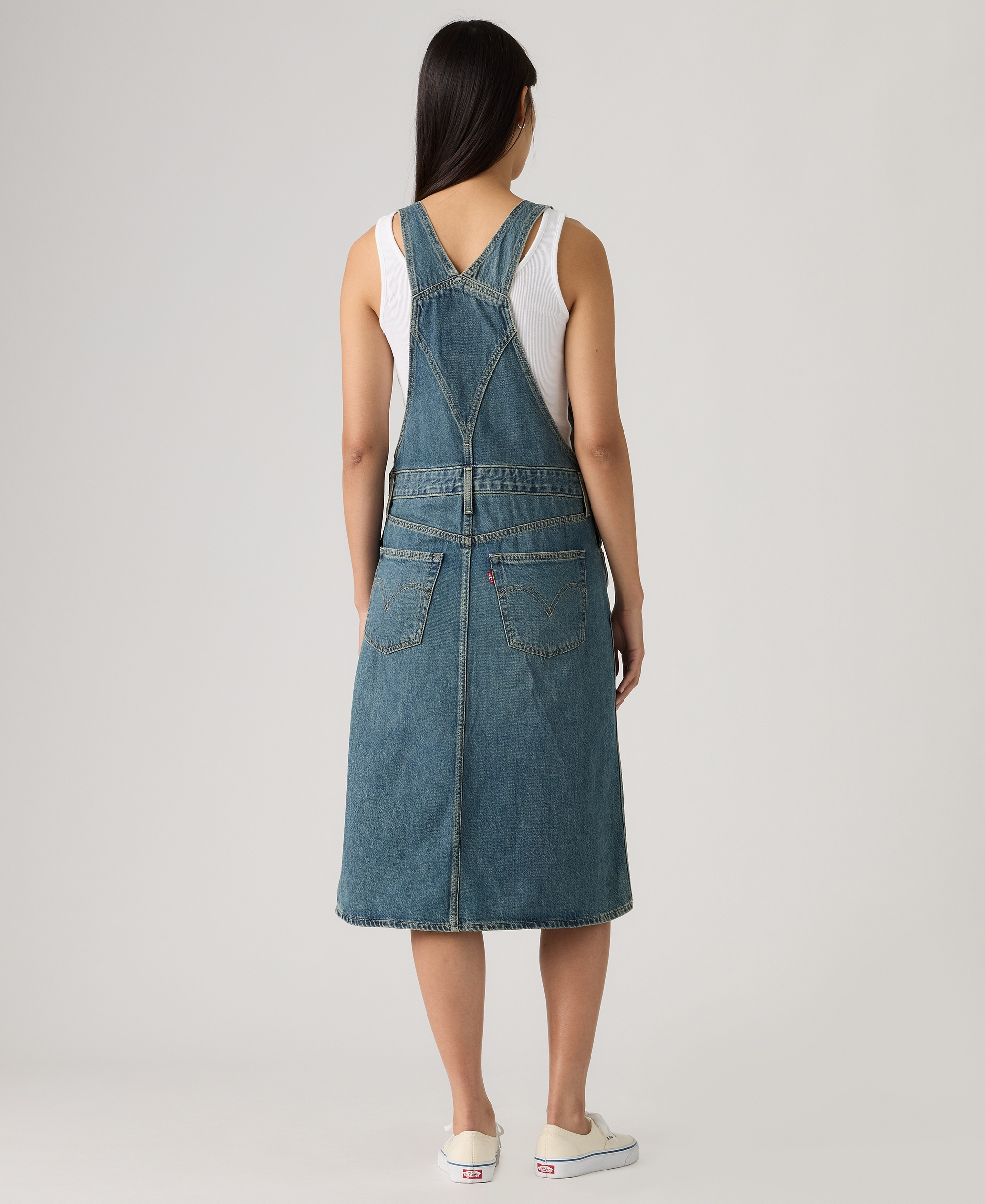 Levi's Women's Decon Relaxed-Fit Sleeveless Skirtall Dress - About Last Week Skirtall