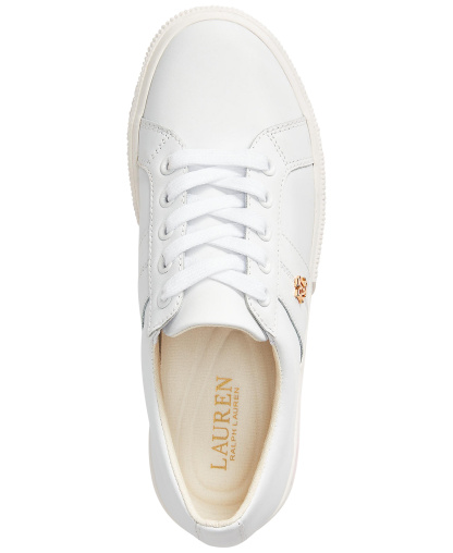Lauren Ralph Lauren Women's Janson Frayed Canvas Sneakers - Sand Dune