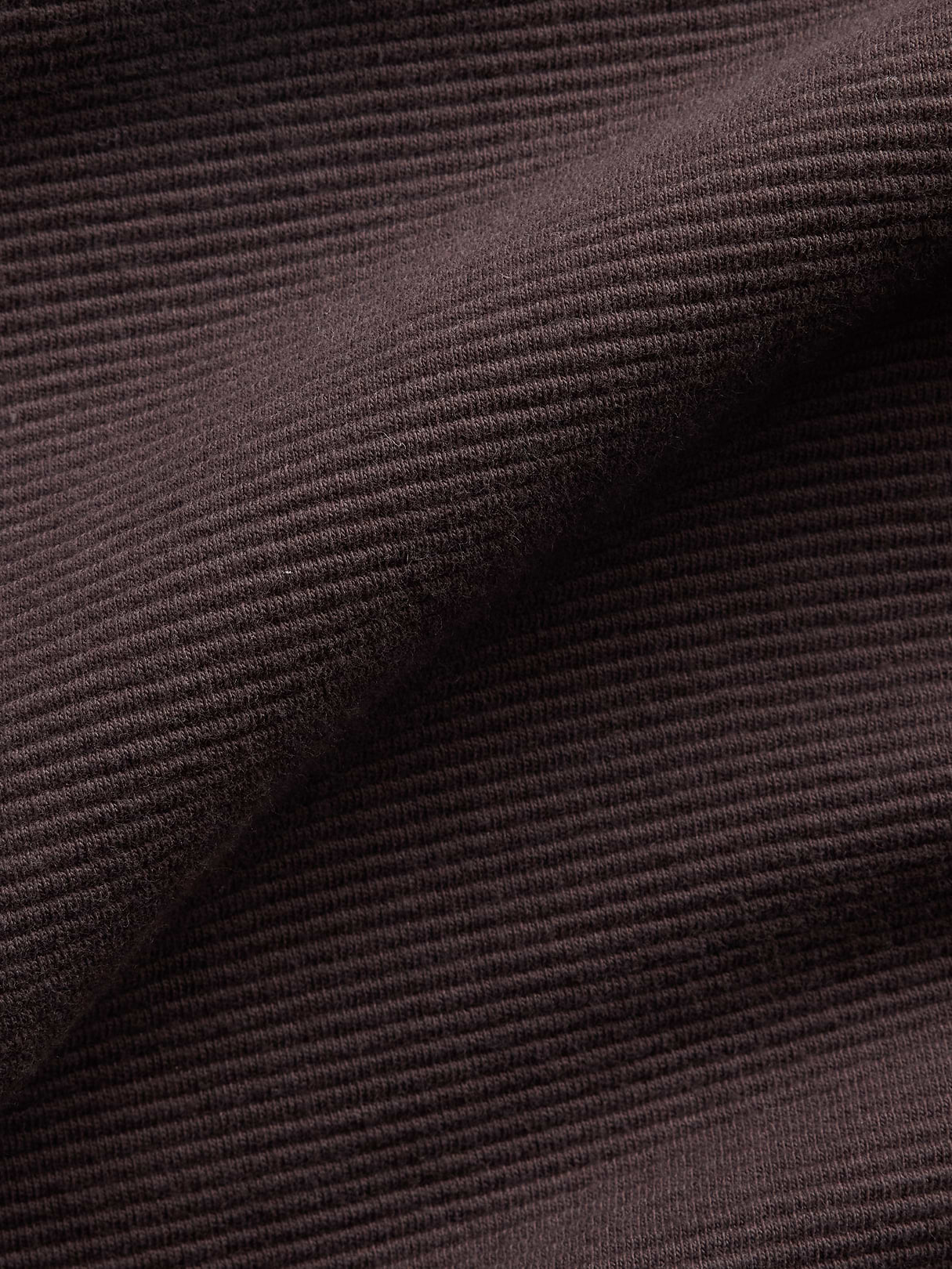 Textured Cotton Oversized Half-Zip Pullover - Terra brown
