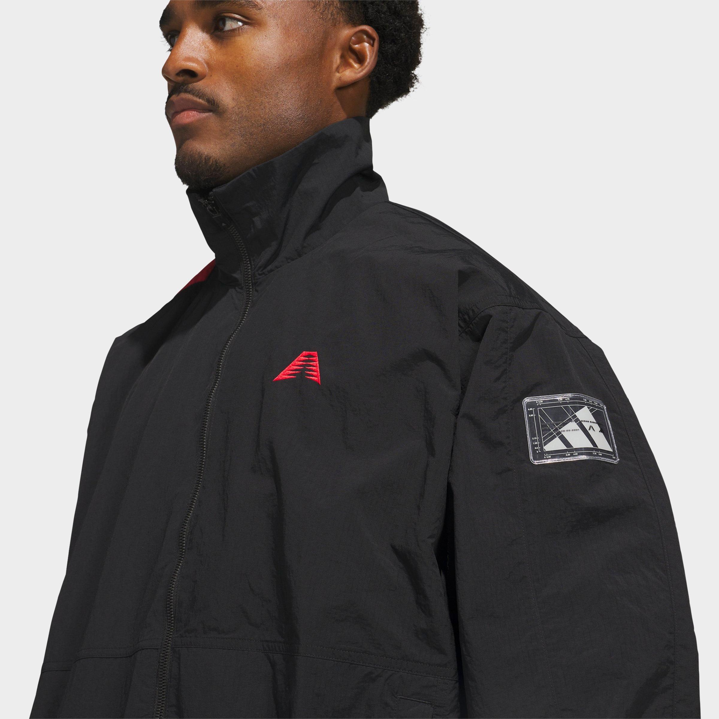 Men's adidas Anthony Edwards Foundation Track Jacket - Black/Pure Ruby