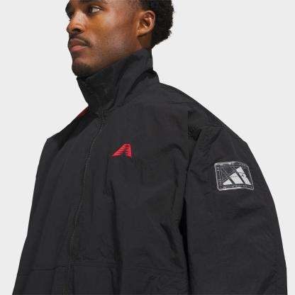 Men's adidas Anthony Edwards Foundation Track Jacket - Black/Pure Ruby
