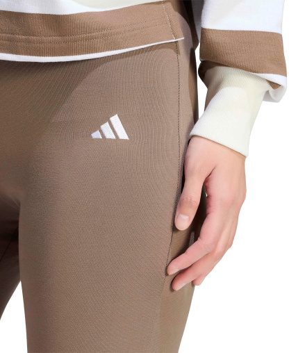 adidas Women's Essentials Small Logo Flared Leggings - Khaki Six/white