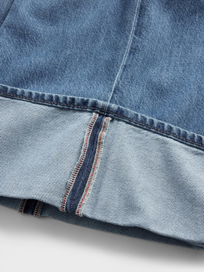 Mid Rise UltraSoft Baggy Jeans - Cuffed medium wash