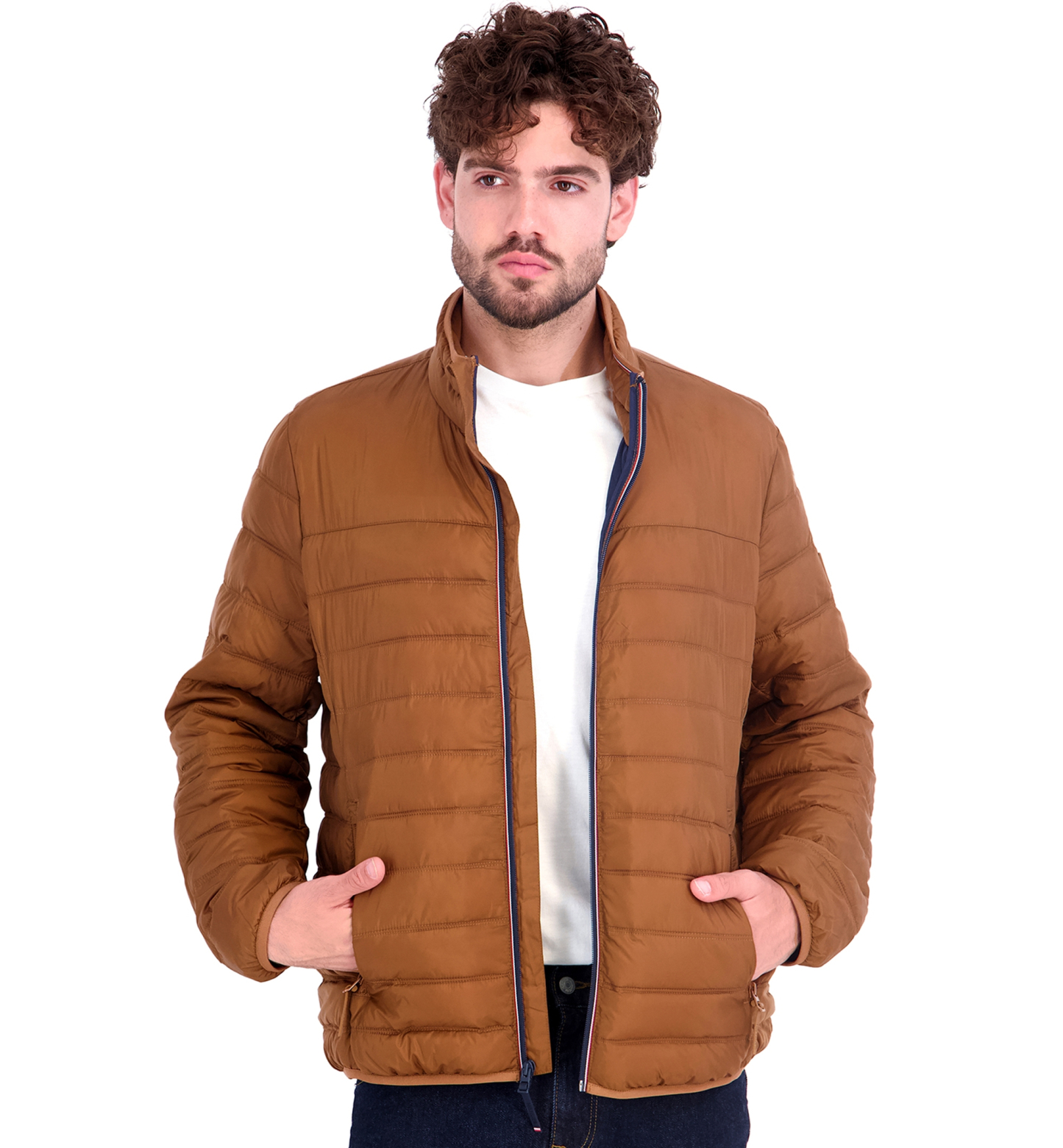 Tommy Hilfiger Men's Unhooded Packable Jacket - Nutmeg