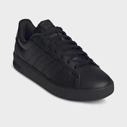 Men's adidas Grand Court 3.0 Casual Shoes - Core Black/Core Black/Carbon - Both shoes facing left