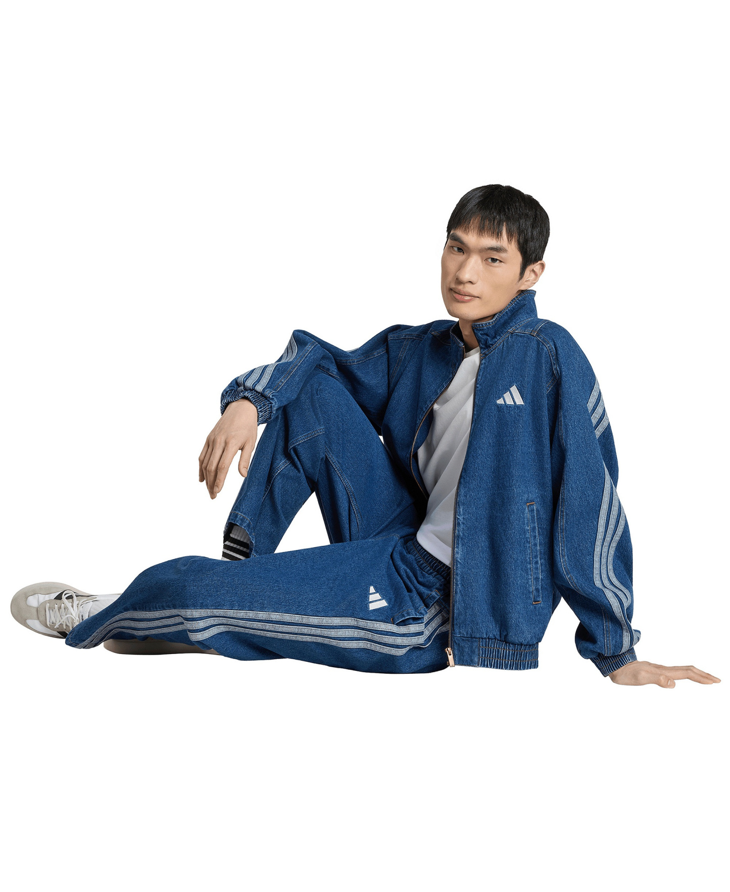 adidas Men's Stadium Denim Track Jacket - Dual Indigo