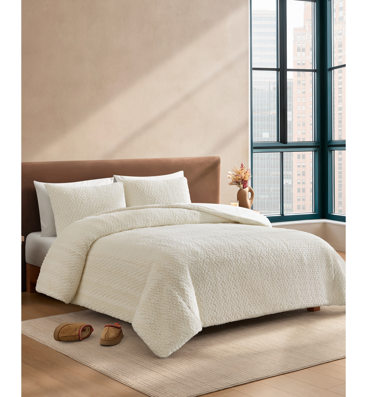 UGG® Lida Faux Fur Comforter Sets - Snow