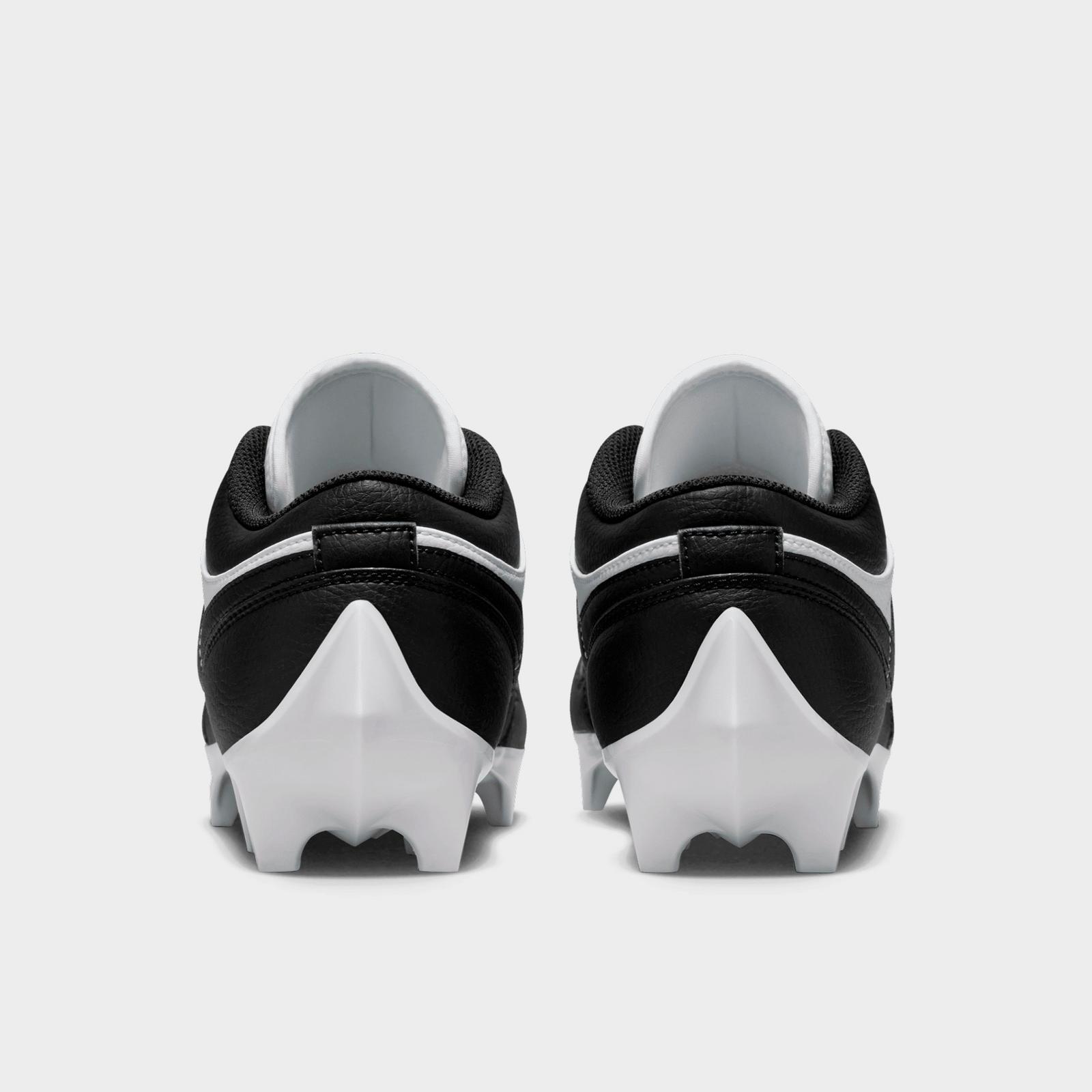 Men's Jordan 1 Low TD Football Cleats - White/Black/Black - view 4