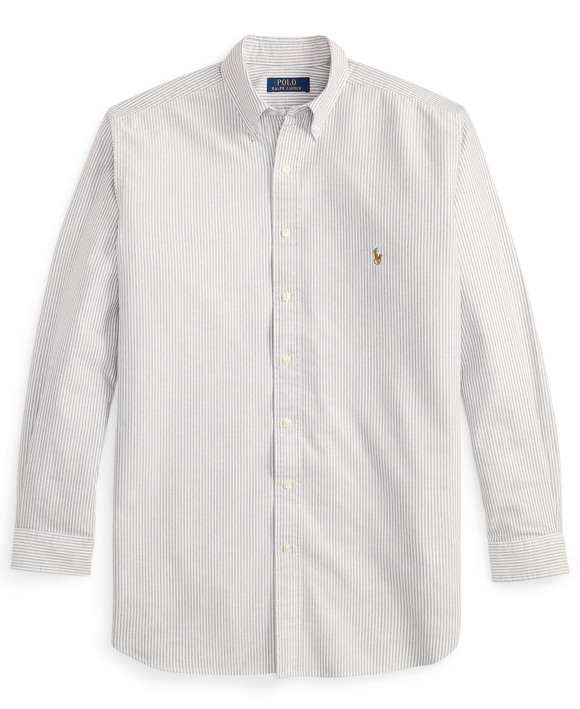 Polo Ralph Lauren Men's Big & Tall Long-Sleeve Oxford Shirt - 6636A Navy/White