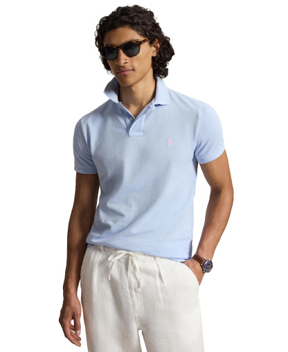 Polo Ralph Lauren Men's Classic-Fit Mesh Polo Shirt - Pebble Blue/C3115