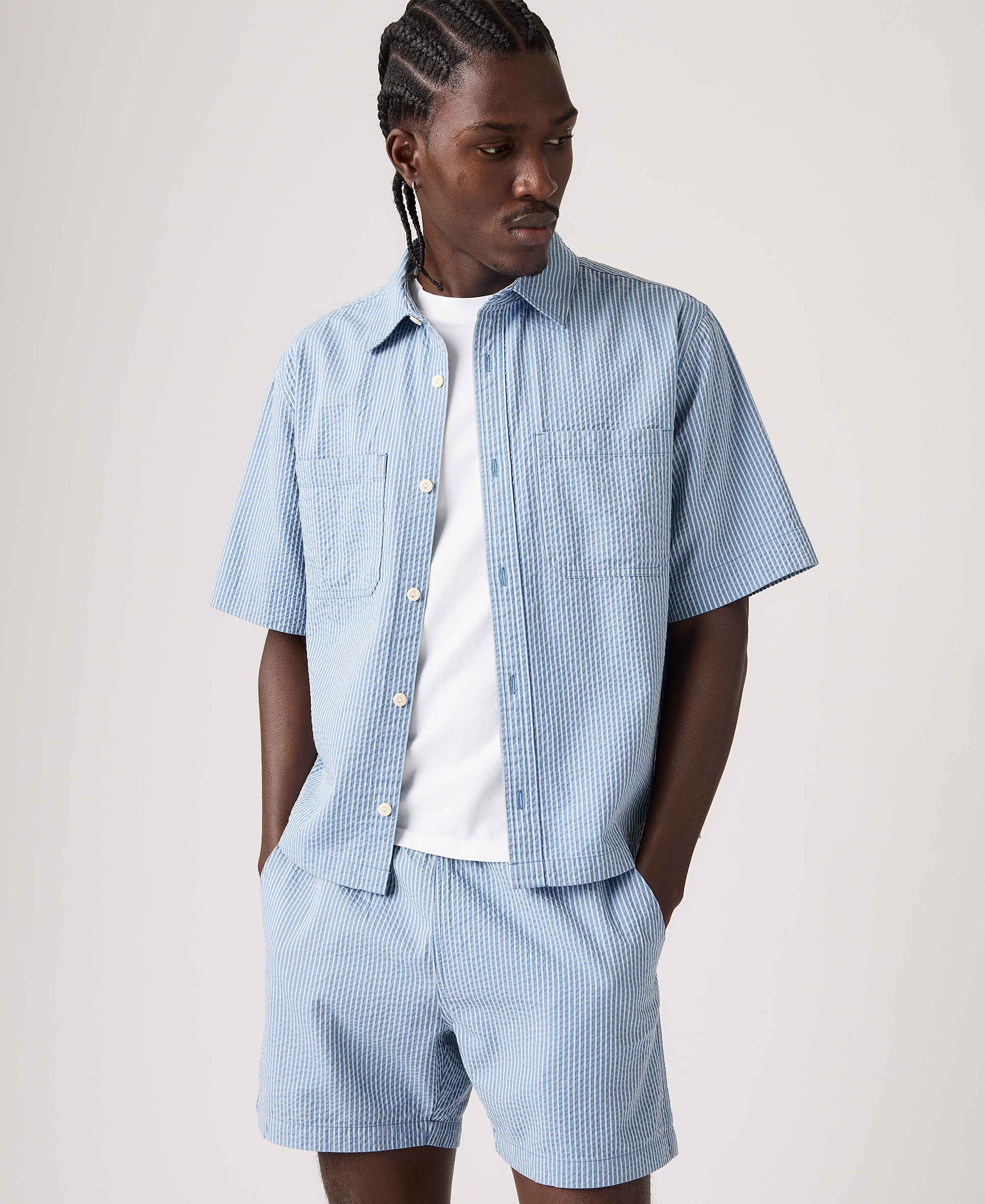 Levi's Men's Short-Sleeve Mechanic Boxy Shirt - Quiet Harbor