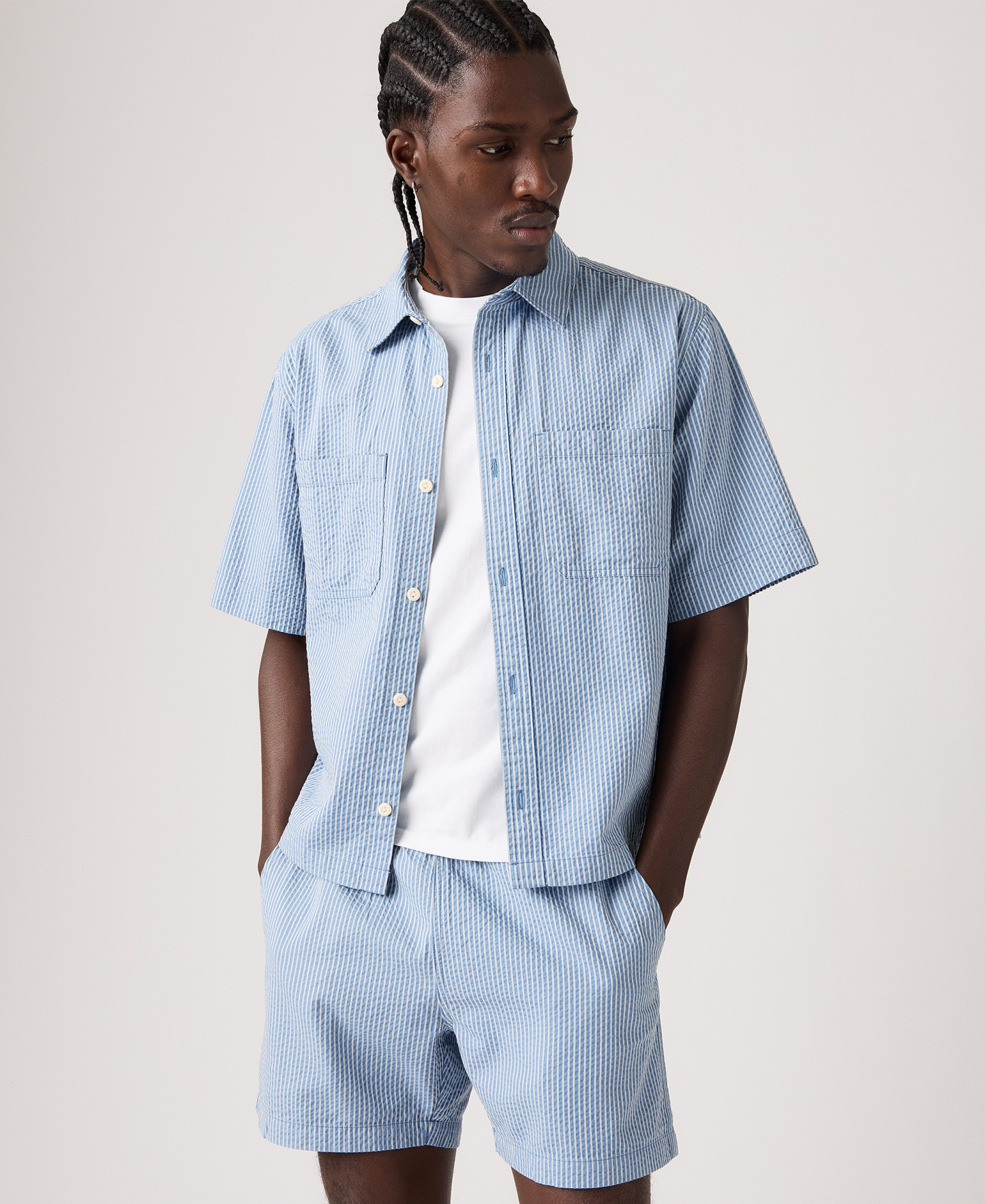 Levi's Men's Short-Sleeve Mechanic Boxy Shirt - Quiet Harbor