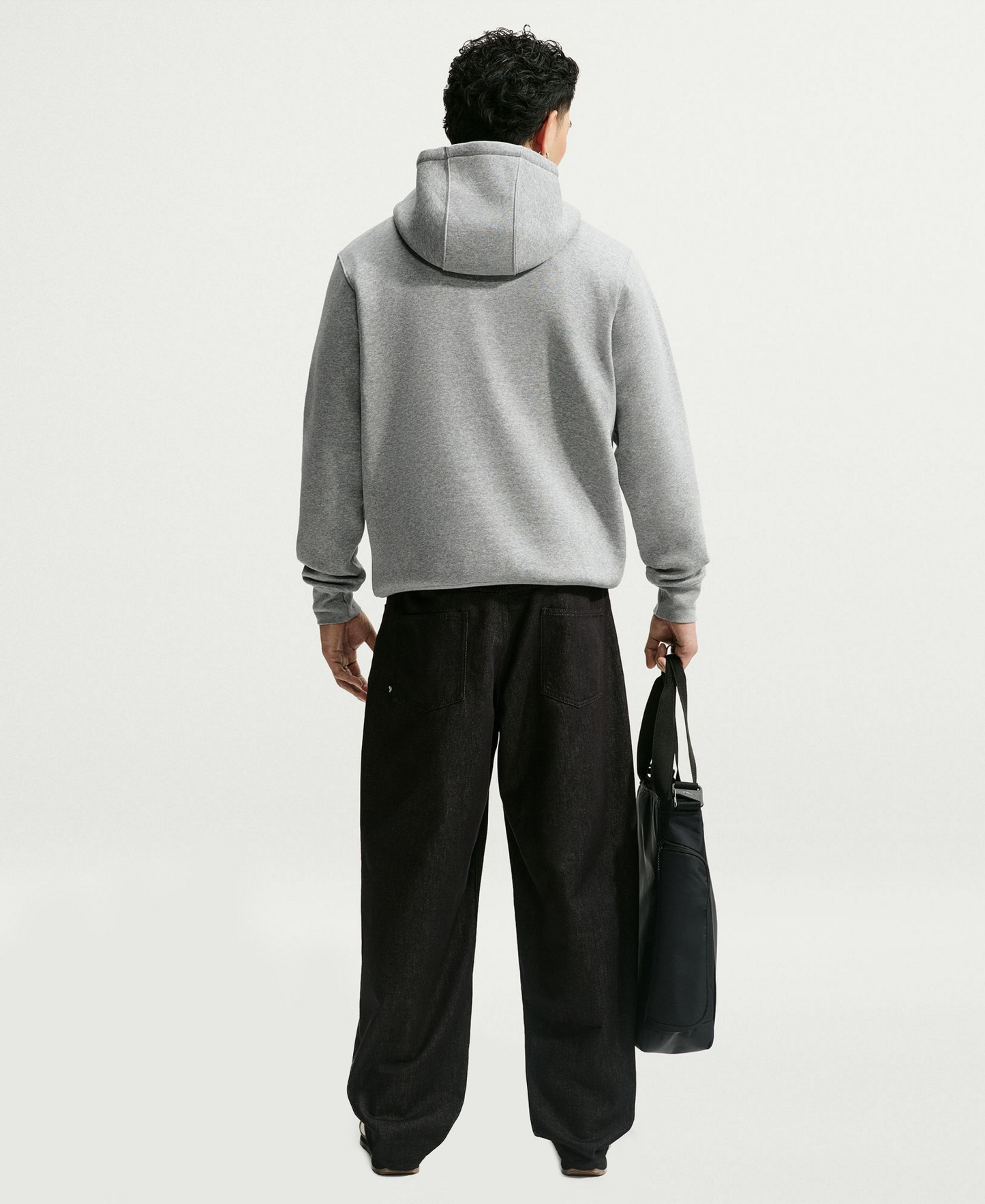 Nike Men's Club Fleece Standard-Fit Logo-Print Hoodie - Dark Grey Heather/University Red