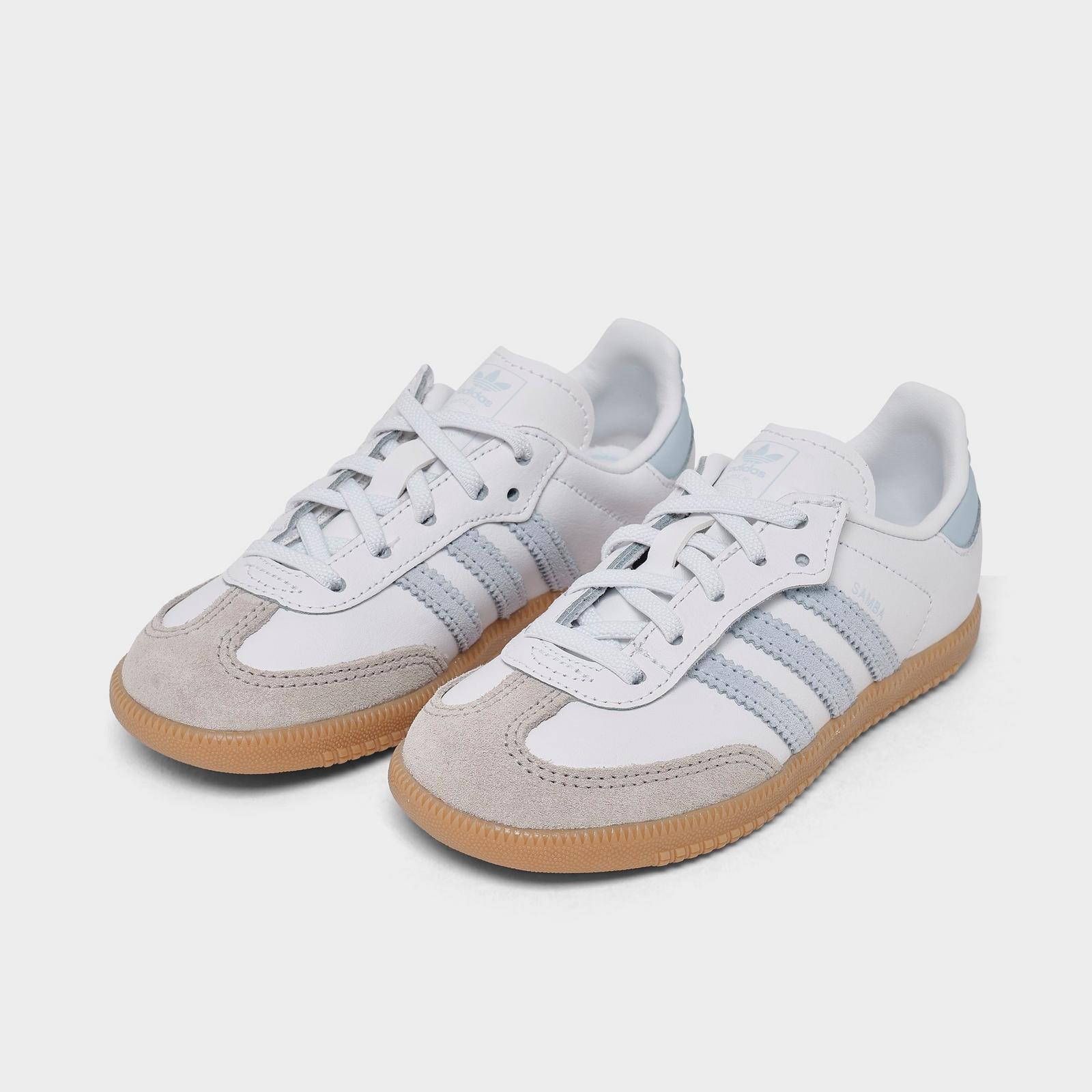 Kids' Toddler adidas Originals Samba OG Comfort Closure Casual Shoes - Cloud White/Crystal Sky/Gum - view 2