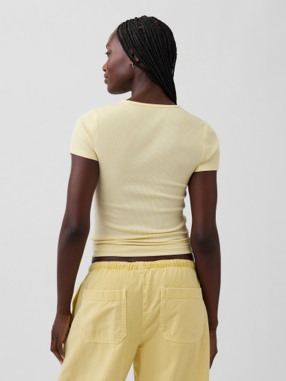 Modern Rib T-Shirt - Maize yellow