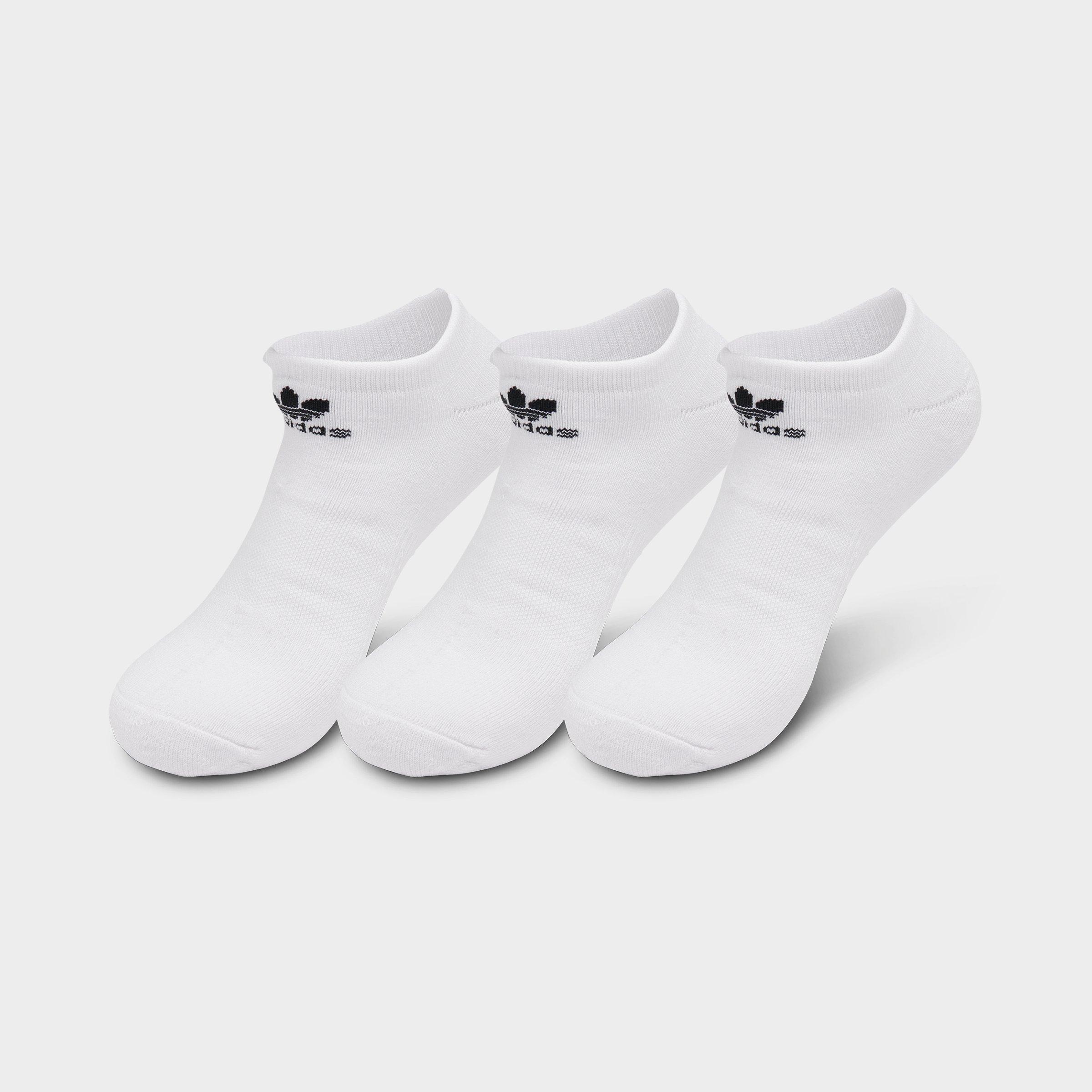 adidas Originals Trefoil No-Show Socks (3-Pack) - Black/White