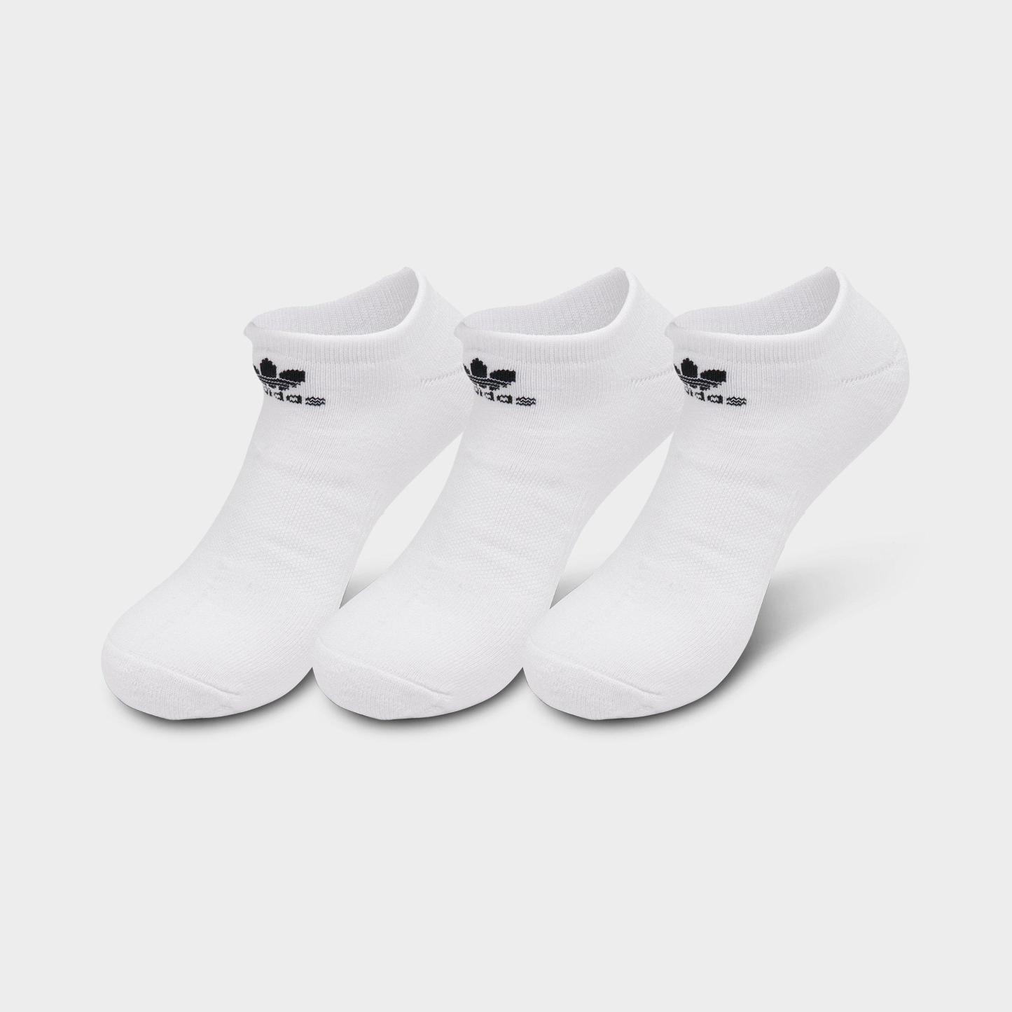 adidas Originals Trefoil No-Show Socks (3-Pack) - Black/White