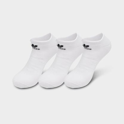 adidas Originals Trefoil No-Show Socks (3-Pack) - Black/White