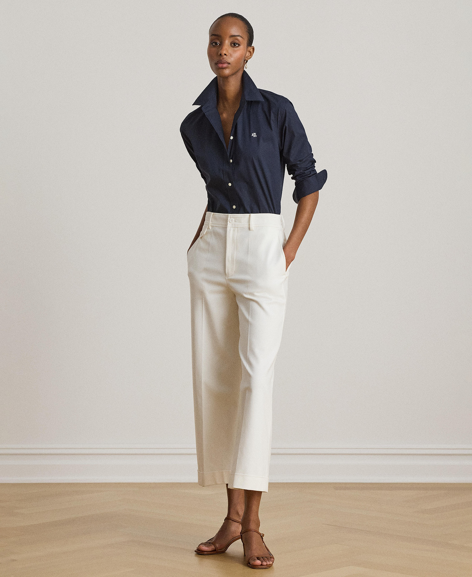 Lauren Ralph Lauren Non-Iron Straight-Fit Shirt - Lauren Navy