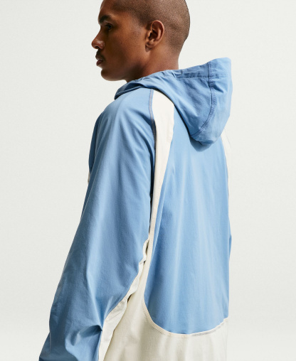 Nike Men's Tech Dri-FIT Full-Zip Windrunner Jacket - Work Blue/Coconut Milk/Black