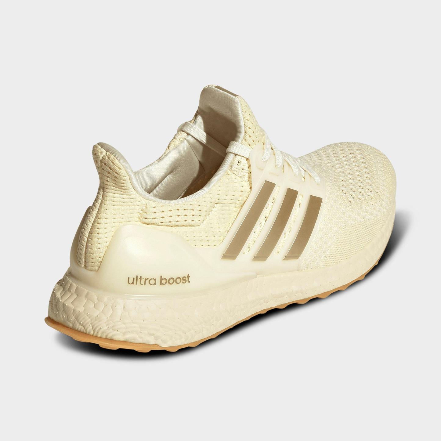 Women's adidas Ultraboost 1.0 Running Shoes - Off White/Cyber Metallic/Warm Vanilla - Back view