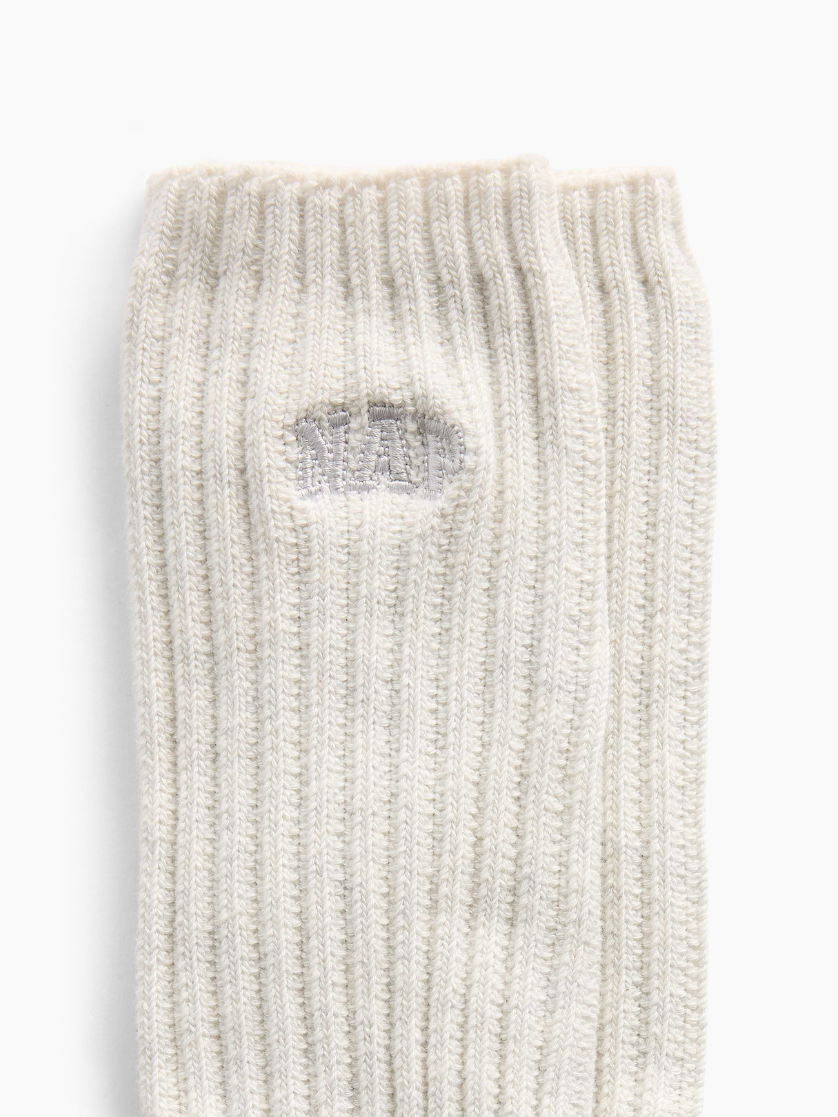 Nap Logo Slouchy Crew Socks - Grey