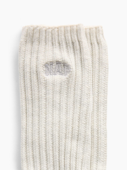 Nap Logo Slouchy Crew Socks - Grey